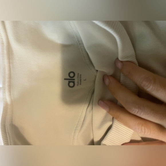 Alo Yoga Pants High Waisted LeggingsIvory Neutral Skinny Size large - Picture 5 of 11